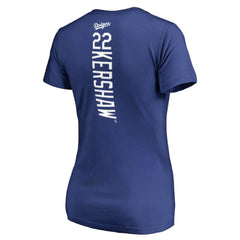 Clayton Kershaw Los Angeles Dodgers Women's Backer Name & Number V-Neck T-Shirt On Sale