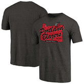 NBA - Portland Trail Blazers Hometown Collection Old Town 2 Tri-Blend T-Shirt - Black