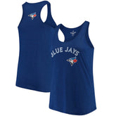 Toronto Blue Jays Soft as a Grape Women's Plus Size Swing for the Fences Racerback Tank Top On Sale
