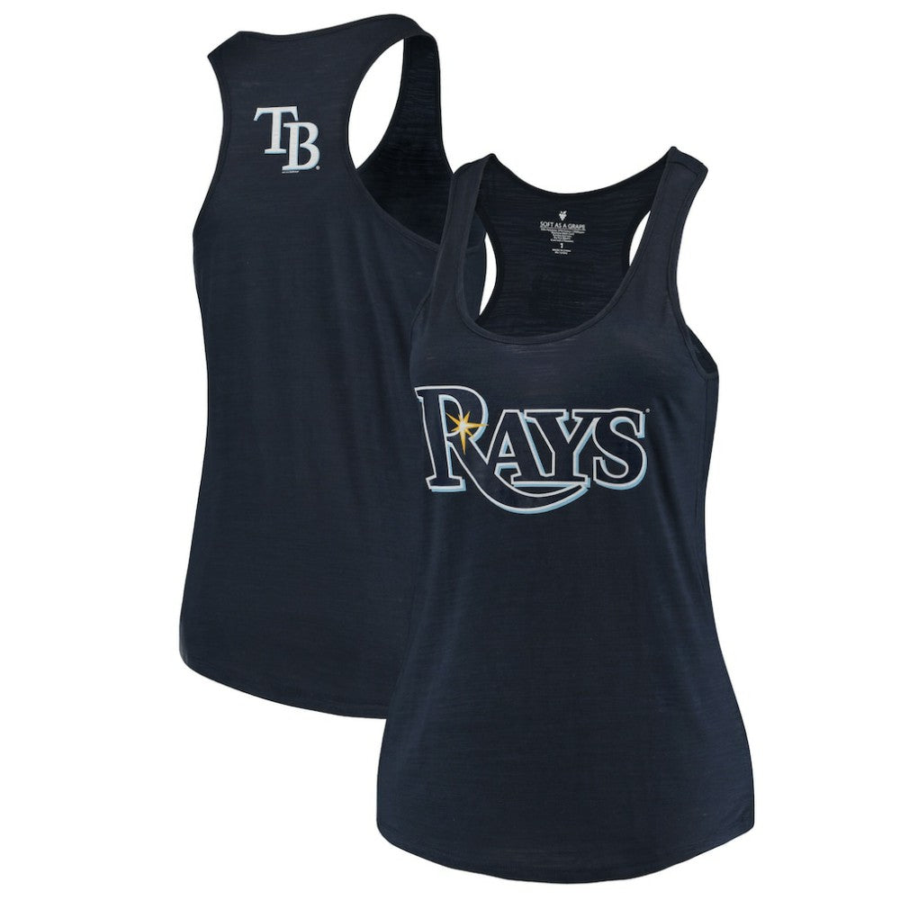 Tampa Bay Rays Soft as a Grape Women's Plus Size Swing for the Fences Racerback Tank Top Lifestyle