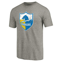 Los Angeles Chargers Throwback Logo Tri-Blend T-Shirt Ash - NFL