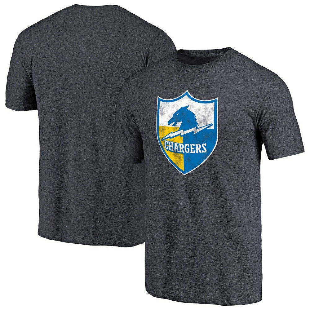 Los Angeles Chargers Throwback Logo Tri-Blend T-Shirt Navy - NFL
