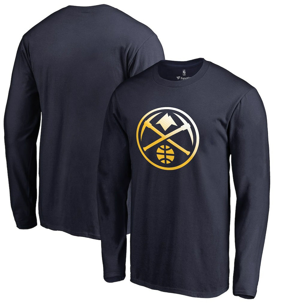 NBA - Denver Nuggets Gradient Logo Long Sleeve T-Shirt - Navy