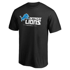 Detroit Lions Team Lockup T-Shirt Black - NFL