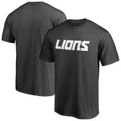 Detroit Lions Wordmark T-Shirt Heather Gray - NFL