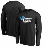 Detroit Lions Team Lockup II Long Sleeve T-Shirt Black - NFL
