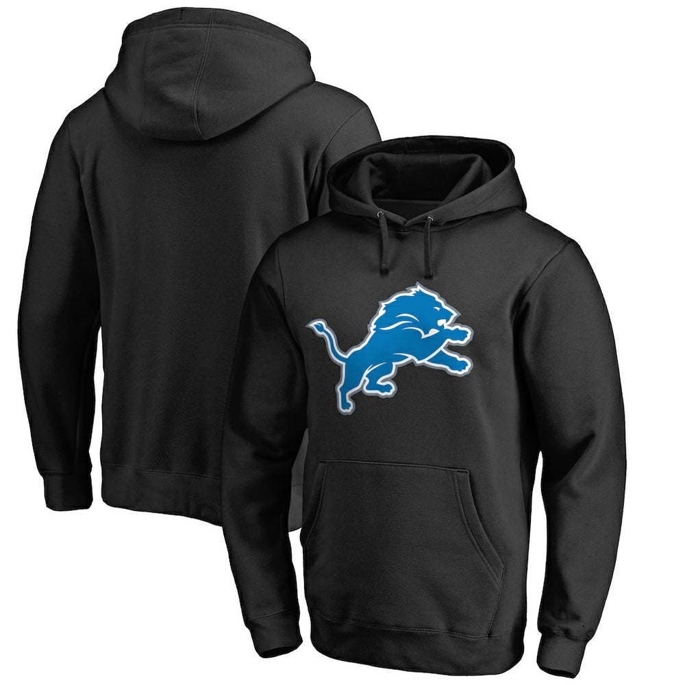 Detroit Lions Primary Logo 2 Pullover Hoodie Black - NFL