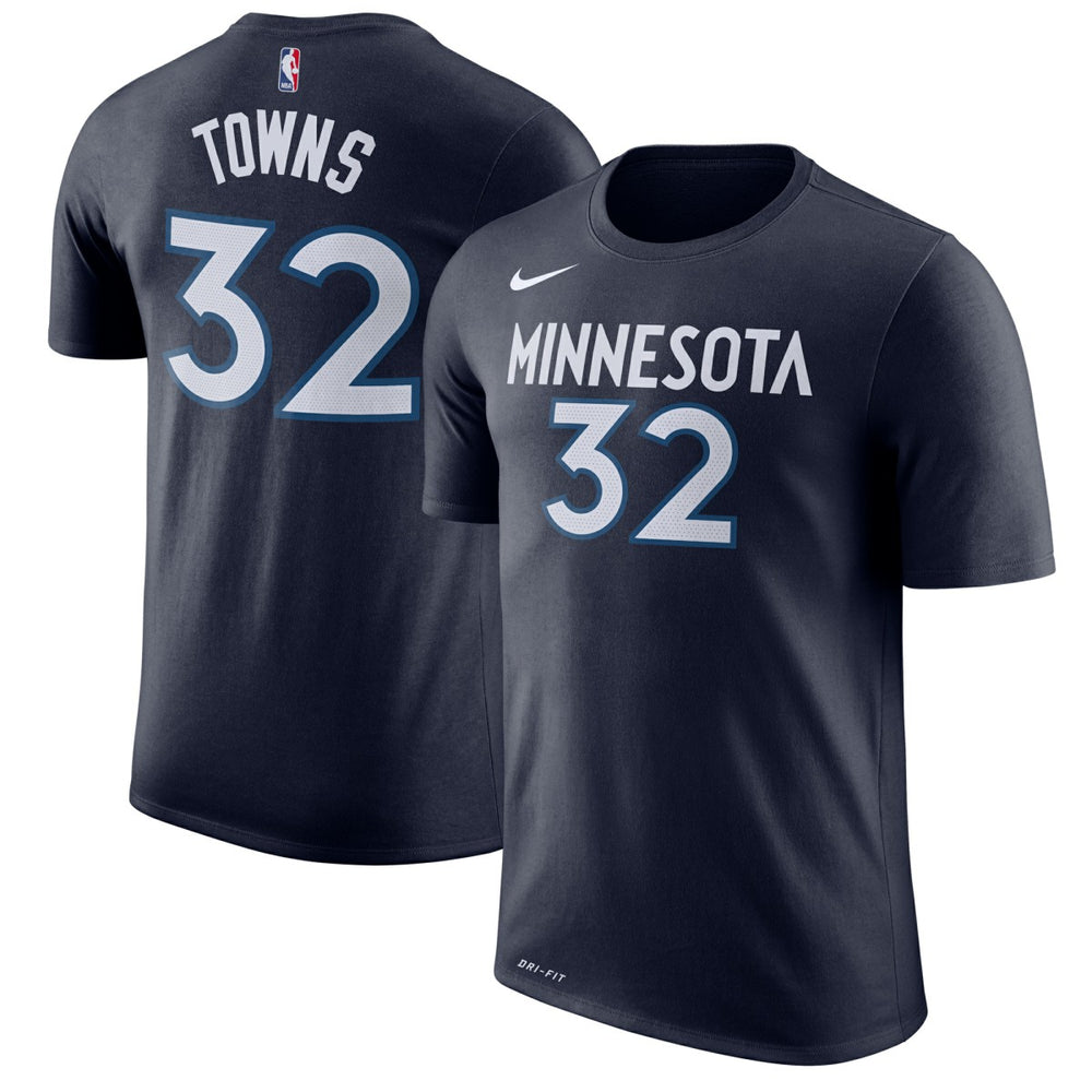Nike - Karl-Anthony Towns Minnesota Timberwolves Name & Number Performance T-Shirt - Blue