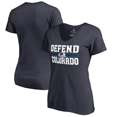 Colorado Avalanche - Women's Hometown Collection Defend V-Neck T-Shirt Navy