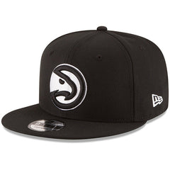 New Era - Atlanta Hawks Black & White Logo 9FIFTY Adjustable Snapback Hat - Black