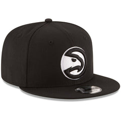 New Era - Atlanta Hawks Black & White Logo 9FIFTY Adjustable Snapback Hat - Black