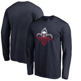 NBA - New Orleans Pelicans Gradient Logo Long Sleeve T-Shirt - Navy