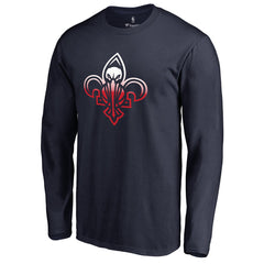 NBA - New Orleans Pelicans Gradient Logo Long Sleeve T-Shirt - Navy