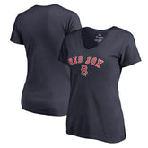 Boston Red Sox Women's Core Wahconah V-Neck T-Shirt Clearance