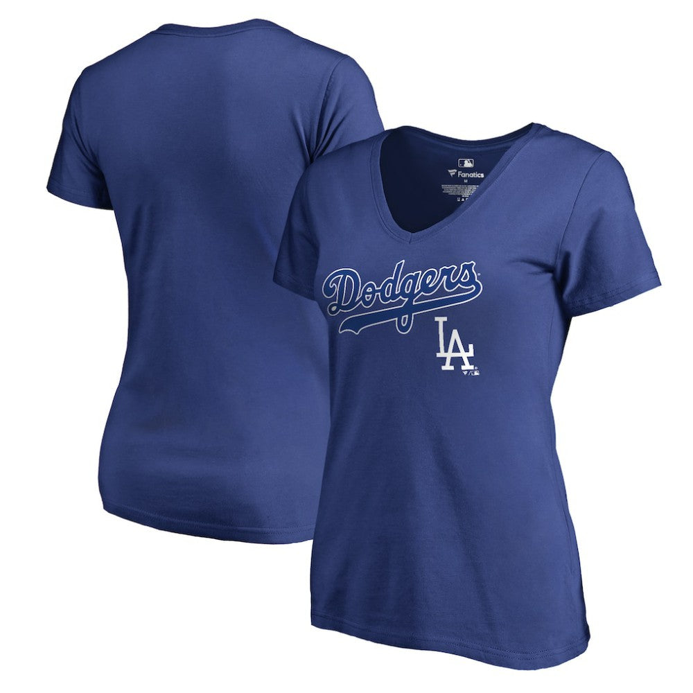 Los Angeles Dodgers Women's Core Wahconah V-Neck T-Shirt Lifestyle