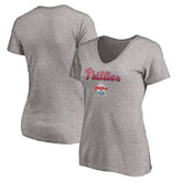 Philadelphia Phillies Women's Core Wahconah V-Neck T-Shirt Lifestyle