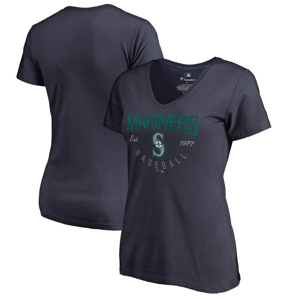 Seattle Mariners Women's Live For It V-Neck T-Shirt Clearance