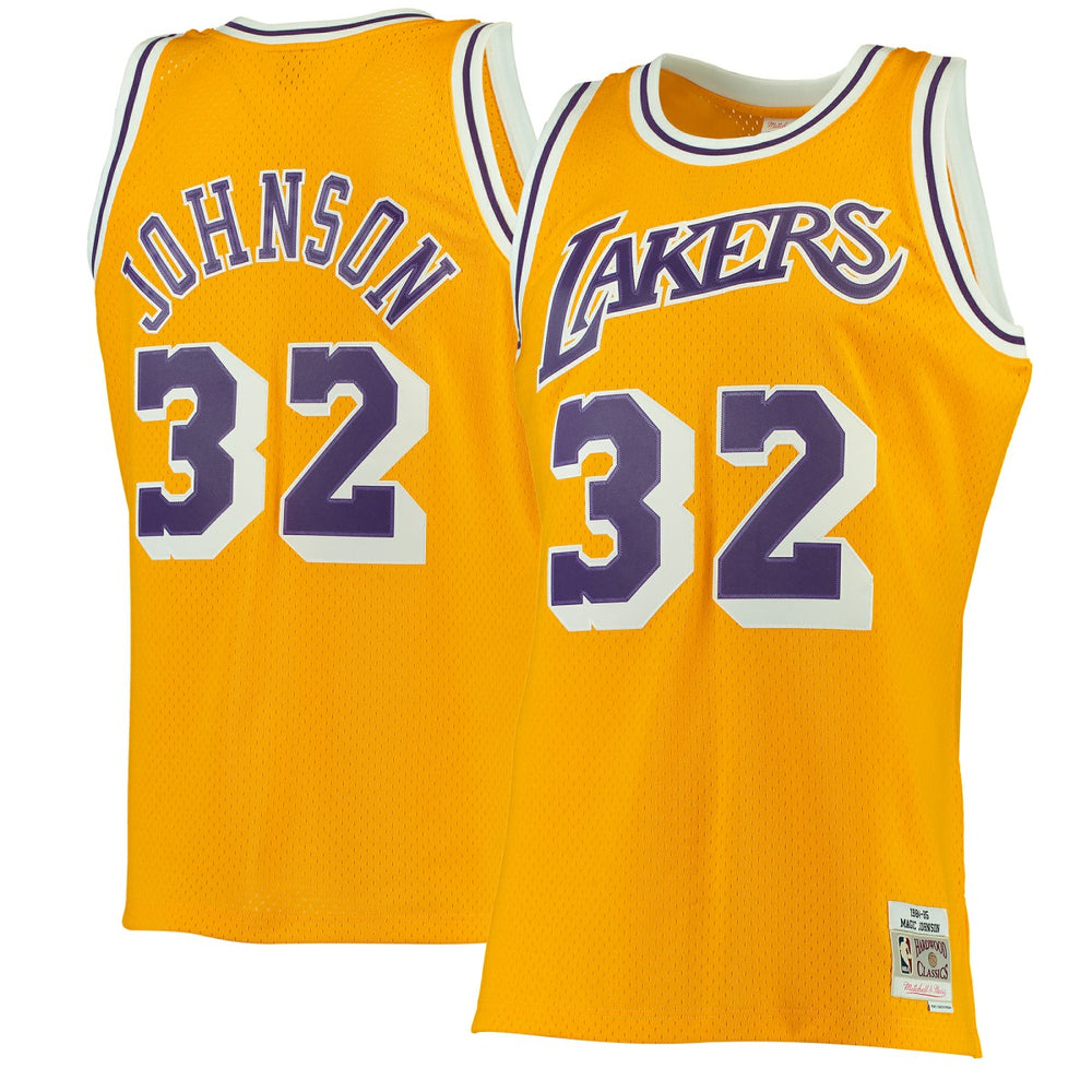 Mitchell & Ness - Magic Johnson Los Angeles Lakers 1984/85 Hardwood Classics Swingman Jersey - Gold