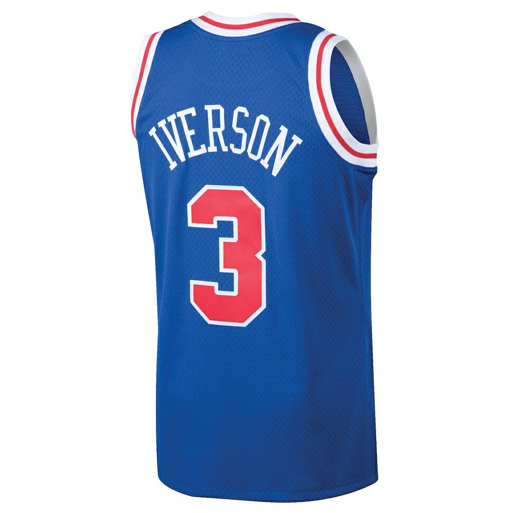 Allen Iverson Philadelphia 76ers 1996/97 Hardwood Classics Swingman Jersey - Royal | NBA Jerseys