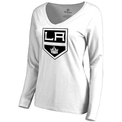 Los Angeles Kings - Women's Primary Team Logo Long Sleeve T-Shirt White