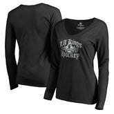 Los Angeles Kings - Women's Hometown Collection The Crown Long Sleeve T-Shirt Black