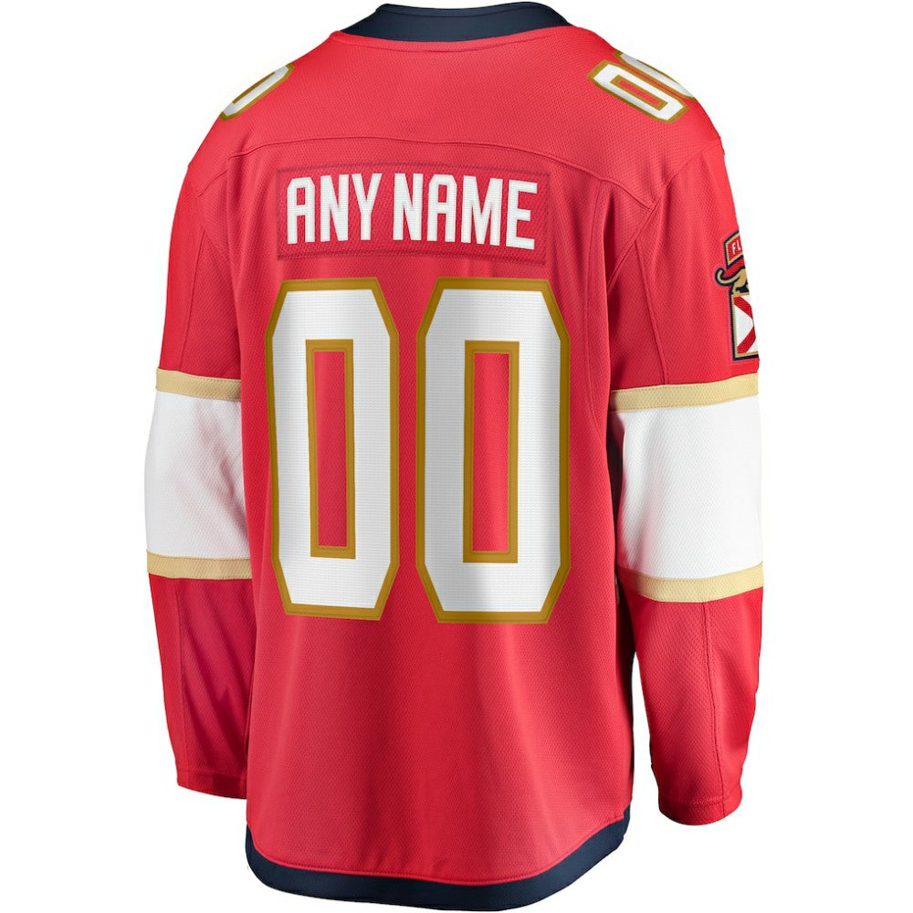 Florida Panthers Fanatics Home Breakaway Custom Jersey - Red | NHL Jerseys