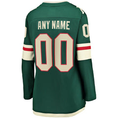 Minnesota Wild - Fanatics Women's Home Breakaway Custom Jersey Green