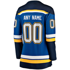 St. Louis Blues - Fanatics Women's Home Breakaway Custom Jersey Blue