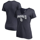 San Diego Padres Women's Team Lockup T-Shirt On Sale