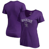 Colorado Rockies Women's Team Lockup T-Shirt On Sale