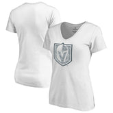 Vegas Golden Knights Women's Whiteout V-Neck T-Shirt White
