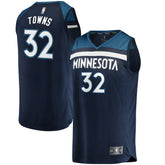 Fanatics - Karl-Anthony Towns Minnesota Timberwolves Fast Break Replica Jersey Navy - Icon Edition