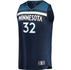 Fanatics - Karl-Anthony Towns Minnesota Timberwolves Fast Break Replica Jersey Navy - Icon Edition