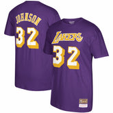 Mitchell & Ness - Magic Johnson Los Angeles Lakers Hardwood Classics Name & Number T-Shirt - Purple
