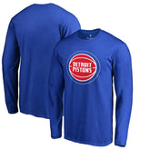NBA - Detroit Pistons Primary Logo 2 Long Sleeve T-Shirt - Royal
