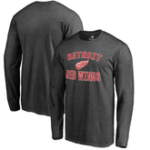 Detroit Red Wings - Victory Arch II Long Sleeve T-Shirt Heathered Gray