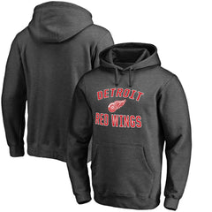 Detroit Red Wings - Victory Arch Team Fitted Pullover Hoodie Heather Charcoal