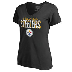 Pittsburgh Steelers Women's Nostalgia T-Shirt Black - NFL