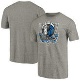 NBA - Dallas Mavericks Distressed Team Logo Tri-Blend T-Shirt - Heather Gray