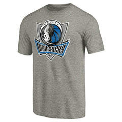 NBA - Dallas Mavericks Distressed Team Logo Tri-Blend T-Shirt - Heather Gray