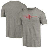 NBA - Houston Rockets Distressed Team Logo Tri-Blend T-Shirt - Heather Gray