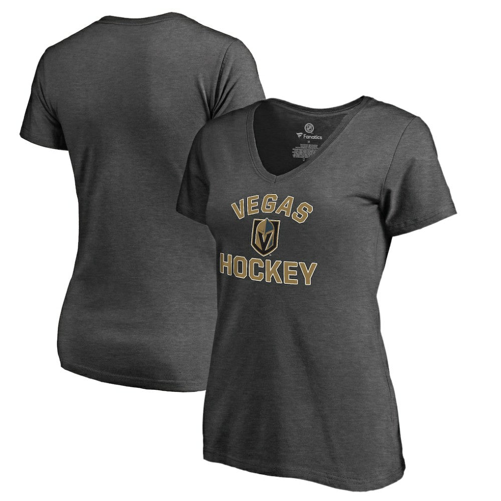 Vegas Golden Knights Women's Overtime V-Neck T-Shirt Heathered Gray