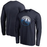 NBA - Minnesota Timberwolves Gradient Logo Long Sleeve T-Shirt - Navy