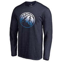 NBA - Minnesota Timberwolves Gradient Logo Long Sleeve T-Shirt - Navy