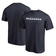 Seattle Seahawks Wordmark T-Shirt College Navy - NFL