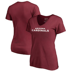 Arizona Cardinals Women's Wordmark V-Neck T-Shirt Cardinal - NFL