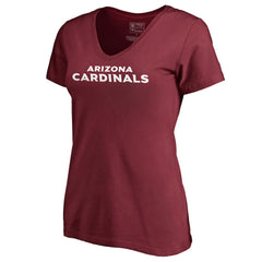 Arizona Cardinals Women's Wordmark V-Neck T-Shirt Cardinal - NFL