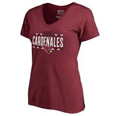 Arizona Cardinals Women's Arriba V-Neck T-Shirt Cardinal - NFL