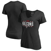Atlanta Falcons Women's Arriba V-Neck T-Shirt Black - NFL