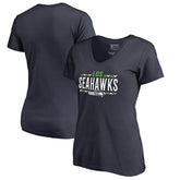 Seattle Seahawks Women's Arriba V-Neck T-Shirt Navy - NFL